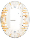 Geometric Retro Design I - Modern Round or Oval Wall Mirror - Wave