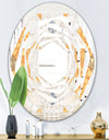 Geometric Retro Design I - Modern Round or Oval Wall Mirror - Whirl