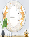 Geometric Retro Design I - Modern Round or Oval Wall Mirror - Quatrefoil