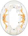 Geometric Retro Design I - Modern Round or Oval Wall Mirror - Quatrefoil