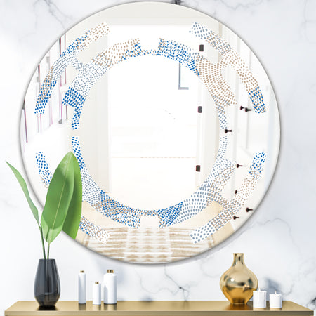 Abstract Retro Design I - Modern Round or Oval Wall Mirror - Space