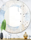 Abstract Retro Design I - Modern Round or Oval Wall Mirror - Wave