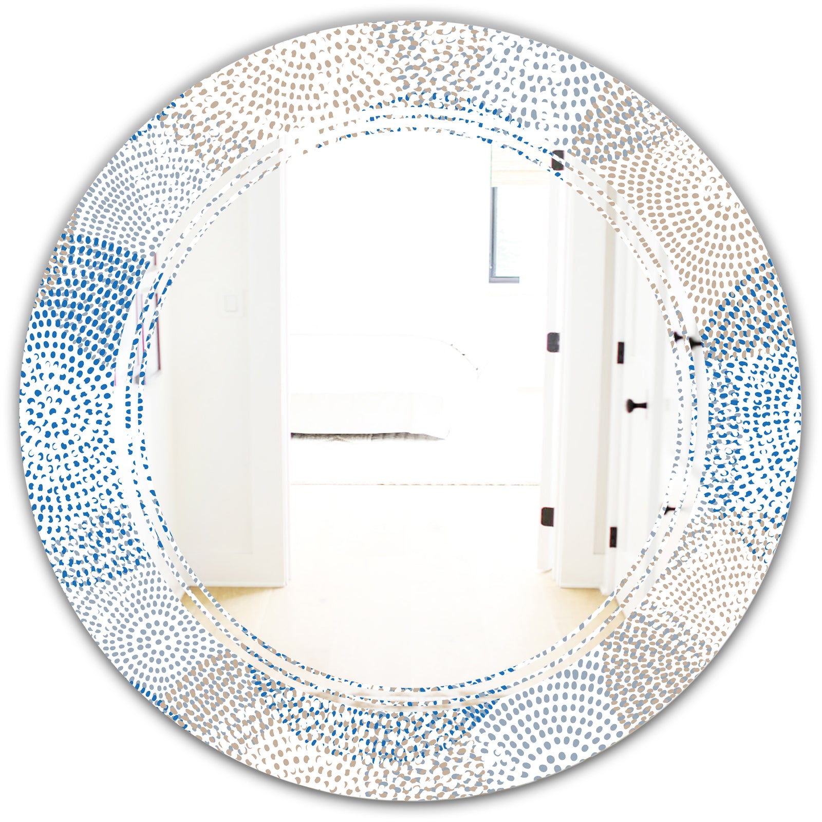 Abstract Retro Design I - Modern Round or Oval Wall Mirror - Triple C