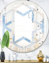 Abstract Retro Design I - Modern Round or Oval Wall Mirror - Hexagon Star