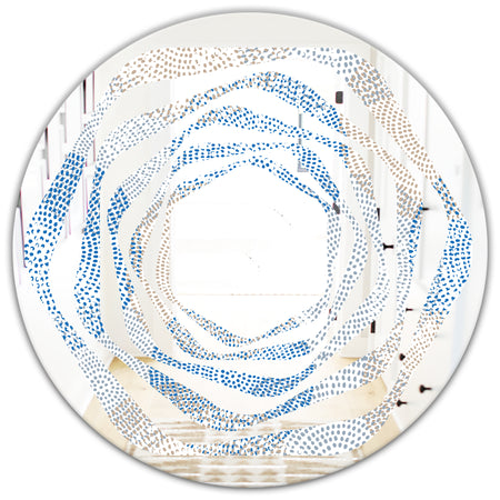 Abstract Retro Design I - Modern Round or Oval Wall Mirror - Whirl