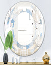 Abstract Retro Design I - Modern Round or Oval Wall Mirror - Space