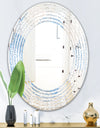 Abstract Retro Design I - Modern Round or Oval Wall Mirror - Wave