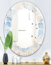 Abstract Retro Design I - Modern Round or Oval Wall Mirror - Leaves