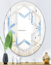Abstract Retro Design I - Modern Round or Oval Wall Mirror - Hexagon Star