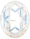 Abstract Retro Design I - Modern Round or Oval Wall Mirror - Hexagon Star