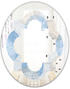 Abstract Retro Design I - Modern Round or Oval Wall Mirror - Quatrefoil