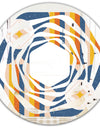 Retro Floral Pattern XI - Modern Round or Oval Wall Mirror - Whirl