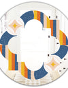 Retro Floral Pattern XI - Modern Round or Oval Wall Mirror - Quatrefoil