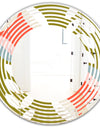 Retro Botanical Pattern I - Modern Round or Oval Wall Mirror - Wave