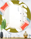 Retro Botanical Pattern I - Modern Round or Oval Wall Mirror - Triple C