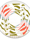 Retro Botanical Pattern I - Modern Round or Oval Wall Mirror - Whirl