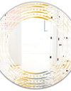 Retro Abstract Design VIII - Modern Round or Oval Wall Mirror - Wave
