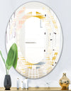 Retro Abstract Design VIII - Modern Round or Oval Wall Mirror - Space