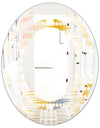 Retro Abstract Design VIII - Modern Round or Oval Wall Mirror - Space