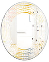 Retro Abstract Design VIII - Modern Round or Oval Wall Mirror - Wave