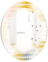Retro Abstract Design VIII - Modern Round or Oval Wall Mirror - Triple C