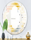 Retro Abstract Design VIII - Modern Round or Oval Wall Mirror - Quatrefoil