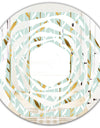 Golden Foliage I - Modern Round or Oval Wall Mirror - Whirl