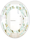 Golden Foliage I - Modern Round or Oval Wall Mirror - Space