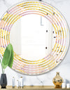 Golden Geometrical Fish Scale - Modern Round or Oval Wall Mirror - Wave