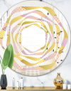 Golden Geometrical Fish Scale - Modern Round or Oval Wall Mirror - Whirl