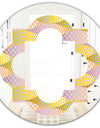 Golden Geometrical Fish Scale - Modern Round or Oval Wall Mirror - Quatrefoil