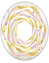 Golden Geometrical Fish Scale - Modern Round or Oval Wall Mirror - Whirl