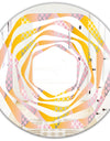 Golden Geometrical Diamond Pattern IV - Modern Round or Oval Wall Mirror - Whirl