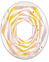 Golden Geometrical Diamond Pattern IV - Modern Round or Oval Wall Mirror - Whirl