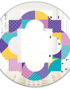 Geometrical Pastel Abstract I - Modern Round or Oval Wall Mirror - Quatrefoil
