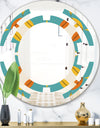 Diamond Retro IV - Cottage Round or Oval Wall Mirror - Space