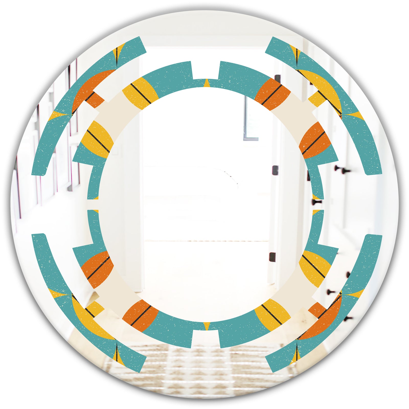 Diamond Retro IV - Cottage Round or Oval Wall Mirror - Space