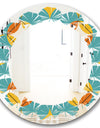 Diamond Retro IV - Cottage Round or Oval Wall Mirror - Leaves