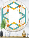 Diamond Retro IV - Cottage Round or Oval Wall Mirror - Hexagon Star