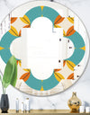 Diamond Retro IV - Cottage Round or Oval Wall Mirror - Quatrefoil