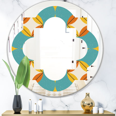 Diamond Retro IV - Cottage Round or Oval Wall Mirror - Quatrefoil