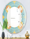 Diamond Retro IV - Cottage Round or Oval Wall Mirror - Wave