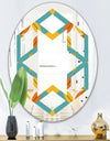 Diamond Retro IV - Cottage Round or Oval Wall Mirror - Hexagon Star