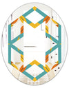 Diamond Retro IV - Cottage Round or Oval Wall Mirror - Hexagon Star