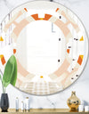 Retro Abstract Design XII - Modern Round or Oval Wall Mirror - Space