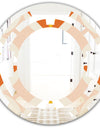 Retro Abstract Design XII - Modern Round or Oval Wall Mirror - Space