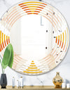 Retro Abstract Design XII - Modern Round or Oval Wall Mirror - Wave