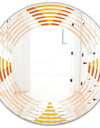 Retro Abstract Design XII - Modern Round or Oval Wall Mirror - Wave