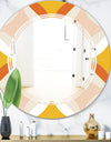 Retro Abstract Design XII - Modern Round or Oval Wall Mirror - Triple C