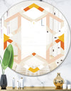 Retro Abstract Design XII - Modern Round or Oval Wall Mirror - Hexagon Star